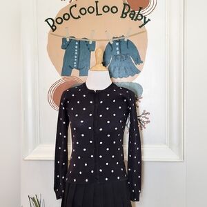 GAP Kids Black and White Polka Dot Sweater